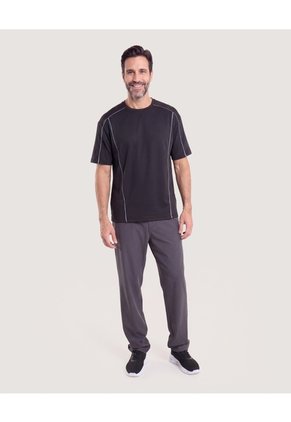 Camiseta Oversize Contrast  Para Hombre Negro Ostu