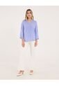 Blusa Para Mujer Manga 3/4 Color Azul Marca Ostu #40121179 de Ostu