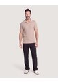 Polo Tricot Cuello Abierto  Para Hombre Beige Ostu de Ostu