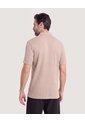 Polo Tricot Cuello Abierto  Para Hombre Beige Ostu de Ostu