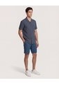 Camisa  Para Hombre Manga Corta Sin Bolsillo Cuello C Color Azul Marca Ostu #60010907 de Ostu