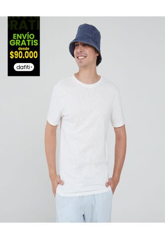 Camiseta Para Hombre Manga Corta Color Blanco Marca Ostu #60091095 Ostu