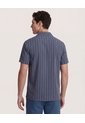Camisa  Para Hombre Manga Corta Sin Bolsillo Cuello C Color Azul Marca Ostu #60010907 de Ostu