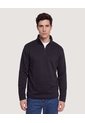 Buzo Half Zip  Para Hombre Negro Ostu de Ostu
