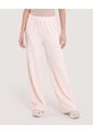 Pantalón Wide Leg Texturizado  Para Mujer Beige Ostu de Ostu