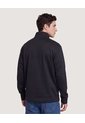 Buzo Half Zip  Para Hombre Negro Ostu de Ostu