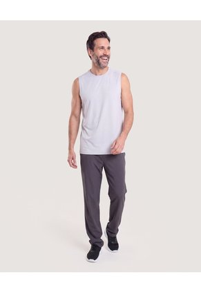 Camiseta Active Mesh  Para Hombre Gris Ostu
