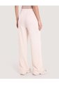 Pantalón Wide Leg Texturizado  Para Mujer Beige Ostu de Ostu