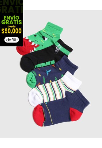 Medias Infantil Niño Tobillera Color Negro Marca Ostu #80980145 Ostu