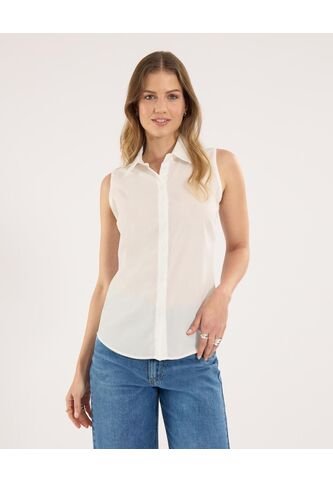 Camisa Para Mujer Manga Sisa Color Blanco Marca Ostu #40010315 Ostu