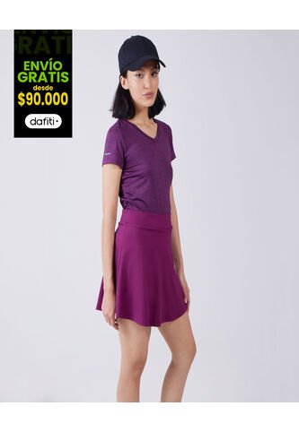 Camiseta Para Mujer Manga Corta Color Morado Marca Ostu #40091808 Ostu