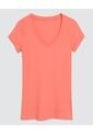 Camiseta Para Mujer Manga Corta Color Naranja Marca Ostu #40091486 de Ostu