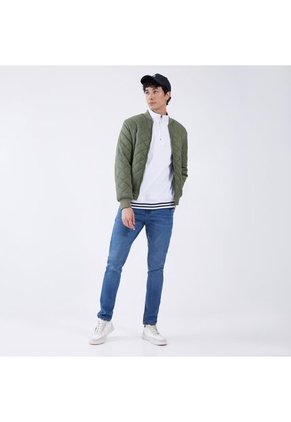 Chaqueta Para Hombre Bomber Color Verde  Marca Ostu #60080107