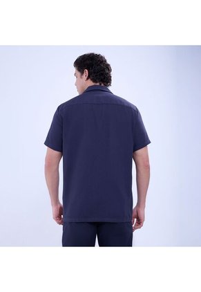 Camisa Para Hombre Manga Corta Sin Bolsillo Color Azul  Marca Ostu #60010776