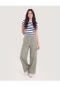 Pantalón Jogger Cargo  Para Mujer Verde Ostu de Ostu