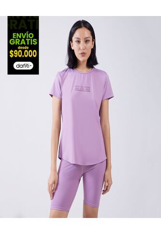 Camiseta Para Mujer Manga Corta Color Morado Marca Ostu #40091820 Ostu