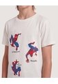 Camiseta Spider-Man Action Para Niño  Infantil Niño Crema Ostu de Ostu