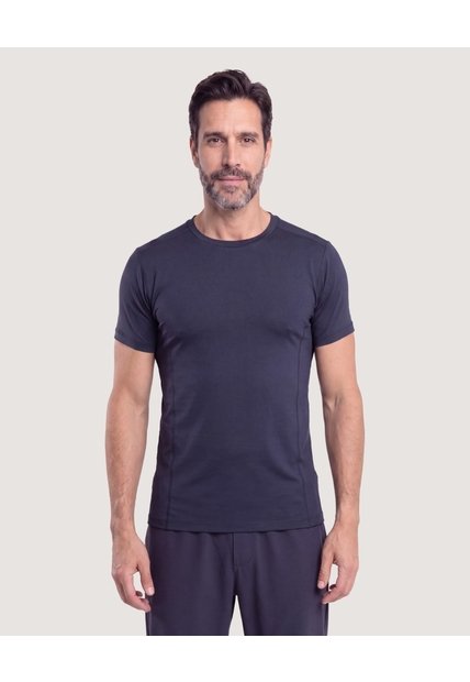 Camiseta Active Fitted  Para Hombre Azul Ostu