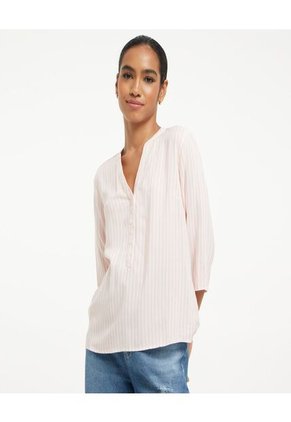 Blusa Para Mujer Manga 3/4 Color Rosado Marca Ostu #40120717