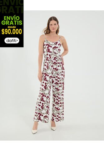 Enterizo Para Mujer Manga Sisa Color Vino Marca Ostu #40320132 Ostu