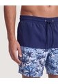 Pantaloneta De Baño Estampada  Para Hombre Celeste Ostu de Ostu