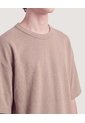 Camiseta Oversize Texturizada  Infantil Niño Camel Ostu de Ostu