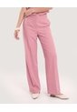 Pantalón Bota Ancha Con Textura  Para Mujer Rosado Ostu de Ostu