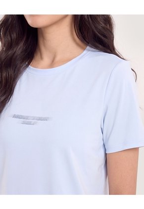 Camiseta Manga Corta Con Screen-Deportivo  Para Mujer Celeste Ostu
