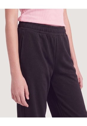 Pantalón Jogger Wide Leg  Infantil Niña Negro Ostu