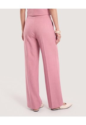 Pantalón Bota Ancha Con Textura  Para Mujer Rosado Ostu