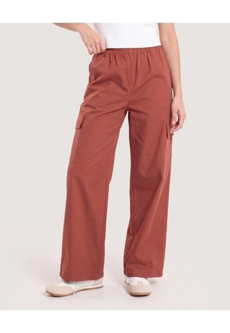 Pantalón Jogger Cargo  Para Mujer Terracota Ostu Ostu