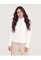 Chaqueta Acolchada Cuello Alto  Para Mujer Crema Ostu de Ostu
