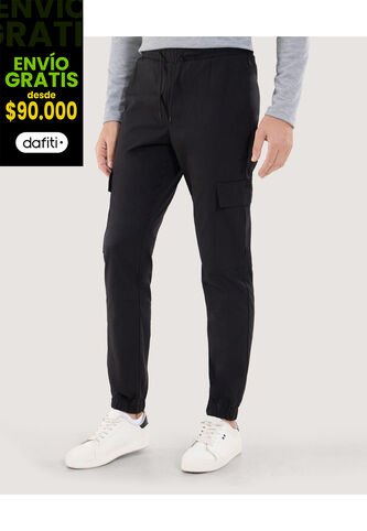 Pantalón Para Hombre Jogger Color Negro Marca Ostu #60070452 Ostu
