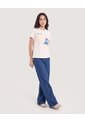 Camiseta Stitch 626 Vibes  Para Mujer Crema Ostu de Ostu