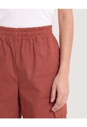 Pantalón Jogger Cargo Para Mujer Terracota Ostu