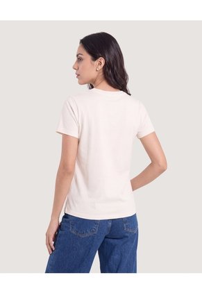 Camiseta Stitch 626 Vibes Para Mujer Crema Ostu