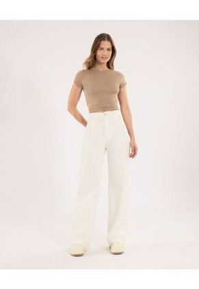 Camiseta Para Mujer Manga Corta Moda Color Café Marca Ostu #40092632