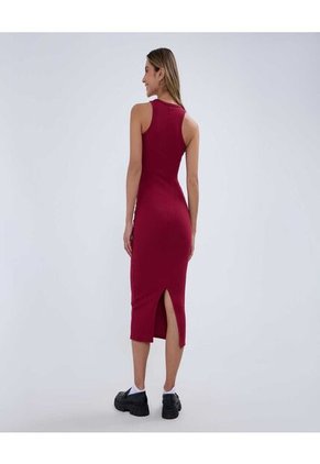 Vestido Para Mujer Manga Sisa Color Vino Marca Ostu #40170246