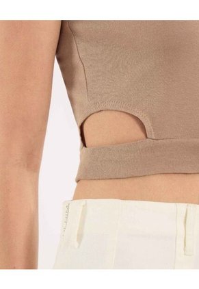 Camiseta Para Mujer Manga Corta Moda Color Café Marca Ostu #40092632