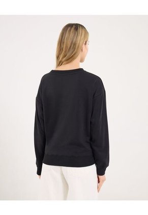 Buzo Para Mujer Cuello Redondo Color Negro Marca Ostu #40060306