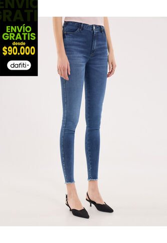 Jean Para Mujer Push Up Color Azul Marca Ostu #40160569 Ostu