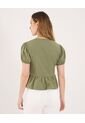 Blusa Para Mujer Manga Corta Color Verde Marca Ostu #40121199 de Ostu