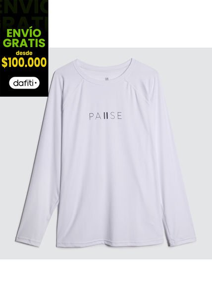 Camiseta Para Hombre Manga Larga Color Blanco Marca Ostu #60091139