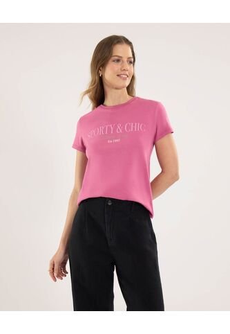 Camiseta Para Mujer Manga Corta Cuello Redondo Color Morado Marca Ostu #40092611 Ostu