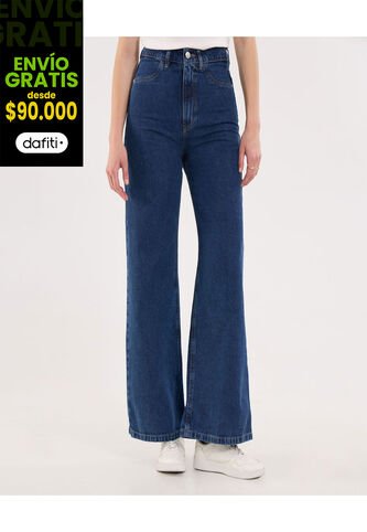 Jean Para Mujer Wide-Leg Color Azul Marca Ostu #40160594 Ostu