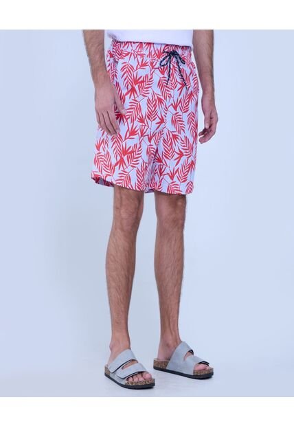 Ropa De Playa Para Hombre Pantaloneta De Baño Corta Color Rojo Marca Ostu #60270040