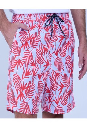 Ropa De Playa Para Hombre Pantaloneta De Baño Corta Color Rojo Marca Ostu #60270040