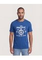 Camiseta  Para Hombre Manga Corta Cuello Redondo Color Azul Marca Ostu #60091899 de Ostu