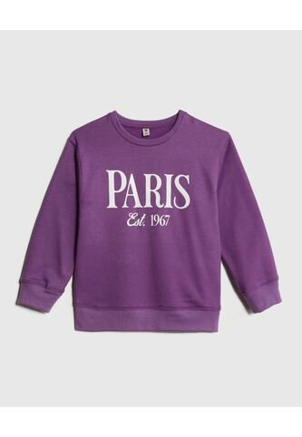 Buzo Infantil Niña Cuello Redondo Color Morado Marca Ostu #90060136 Ostu