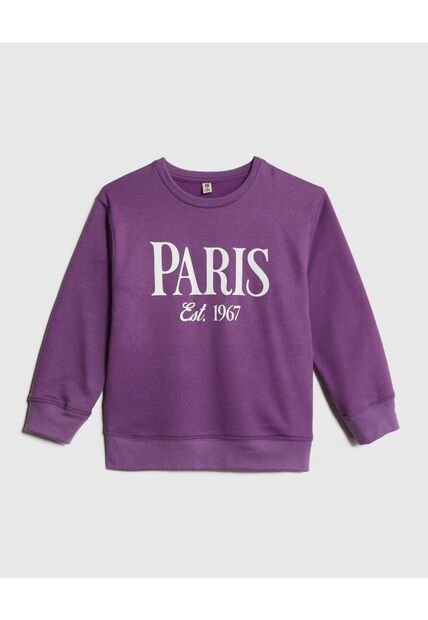 Buzo Infantil Niña Cuello Redondo Color Morado Marca Ostu #90060136
